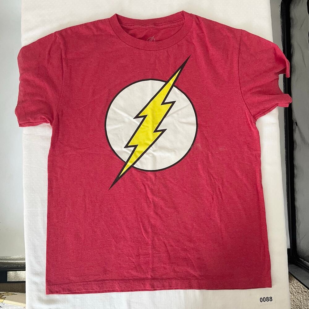 The Flash Mens t-Shirt Short Sleeve , Red, Size L